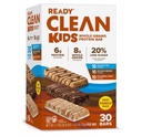 Ready Kids Protein Bars | 6g Protein, 4g Fiber, 8g Whole Grains per Bar | Chocolate Chip, Chocolate Brownie, Iced Oatmeal Cookie Flavors | No Sucralose | Variety Pack, 30 Count