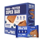 YUMI Blueberry Soft Baked Breakfast Bars - Healthy Snack Bar, 8g Fiber, 5g Plant Protein, 11 Veggie Blend, Gluten Free, Vegan, Nut and Dairy, Kids Breakfast & Cereal Bars, 30 Count