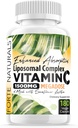 High Dose Vitamin C 1500mg Liposomal C Complex Supplement with Sunflower Lecithin Capsules Supplements Clogged Milk Sunflower Lecithin 180 Capsules Celebration Vitamins
