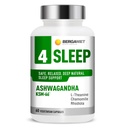 BergaMet 4 Sleep Support Formula with Ashwagandha KSM-66, Rhodiola, Chamomile Extract & L-Theanine – Natural Aid for Restful Nights and Stress Relief with no Melatonin – 60 Capsules