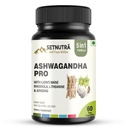 5 in 1 Ashwagandha Pro Supplement with Lion's Mane Rhodiola L Theanine & Ginseng | Natural Energy | Non GMO Gluten Free Vegan Capsules (60 Count)