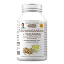 ANDREW LESSMAN Ashwagandha + Theanine 30 Capsules - Standardized Extract. Promotes Relaxation, Focus and Balanced Mood. Small Easy to Swallow Capsules