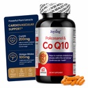 Joyung CoQ10 200mg Supplement with Ginkgo Biloba 100mg - coenzyme Q10, Supports Heart Health, Brain Function, Cellular Energy Production & Healthy Aging* - Third-Party Certified 60 Capsules