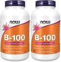 Now Supplements, Vitamin B-100, Energy Production*, Nervous System Health*, 250 Veg Capsules, (Pack of 2)