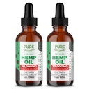 Pure Wellness Organic Hemp Seed Oil (2 Oz), Peppermint Flavor, High Potency 30,000 mg - Non-GMO, Vegan
