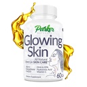 Parker Naturals Glowing Skin Supplement - Biotin, Glutathione, Hyaluronic Acid, DHA/EPA Omega 3 Fish Oil, CoQ10, Vitamin C, All Natural Skin Care Supplement, 60 Caps