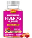 Extra Strength Fiber Gummies 7g Per Serving – Sugar Free, Plant Based Prebiotic Fiber Supplement – Digestive & Gut Health Support – Natural Berry, Peach & Strawberry Flavors – 90 Gummies
