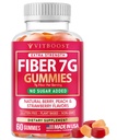 VITBOOST Prebiotic Fiber Gummies 7g – 60 Count – No Sugar Added, Vegan, Pectin-Based (No Gelatin), Non-GMO, Made in USA – Digestive & Gut Health Support