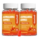 2 Pack Ashwagandha Gummies & Vitamin D3, 3000mg Extra Strength Ashwagandha Root Extract for Boosts Energy, Immune Support, Non-GMO, Strawberry Flavor, 120 Count