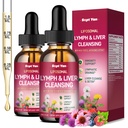 Lymphatic Drainage Drops - Lymphatic Drainage Supplements with Milk Thistle, Burdock Root for Women & Men | Supports Liver Cleanse, Detox & Repair | Liver Cleanse Health, Mixed Berry, 4 Fl Oz