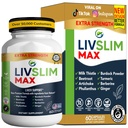LivSlim Max Liver Support Supplement, Milk Thistle, Turmeric, Berberine, 60 Capsules (5)