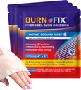 BurnFix ® - 4 pakker-Burn Gel Dressing 4 x 4 "Burn Care Cream førstehjælp behandling. Øjeblikkelig smertelindring Hydrogel Burn Dressing til 1st, 2nd Degree Burns, Razor & Sunburns for Home, Work, Fire, EMS