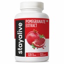 STAY ALIVE Pomegranate Extract Capsules, 20:1 Super Extract with 40% Ellagic Acid, 120 Count, Extra Strength Powder, All Natural Non-GMO and Gluten-Free Pomegranate Supplement for Women and Men