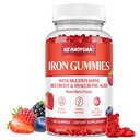 Iron Gummies for Women & Men - Iron Supplement with Multivitamin for Adults & Kids - Support Blood Builder, Energy, Iron Deficiency & Anemia - Sugar Free Iron Gummies Mixed Berry Flavor 60 ct