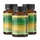 Psychobiotics – Advanced 3-in-1 Probiotic Prebiotic Postbiotic Supplement for Gut and Mood Support - 180 Vegan Probiotic Capsules – 50 Billion CFU – 3-Month Supply