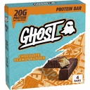 GHOST PROTEIN BAR, CHOCOLATE PEANUT BUTTER Flavor, 20G Protein, 2G Sugar, 4 Dual-Bar Packs, 9.2 oz