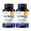 Sandhu's Thyroid Support with Selenium, Zinc, Iodine, L Tyrosine, Ashwagandha | Pure Health Supplement for Women & Men | 70 Count (Pack of 2), 70 Days Supply