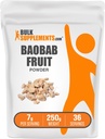 BulkSupplements.com Baobab Fruit Powder - Baobab Supplement, Antioxidant Supplement - Gluten Free, 7g per Serving, 250g (8,8 oz) (pakning med 1)
