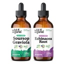 Wild & Organic Graviola Tincture 4 fl oz & Echinacea Tincture 4 fl oz