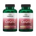 Swanson CoQ10 Cardiovascular and Cellular Energy Supplement for Heart-Health-Conscious Adults Seeking Antioxidant Support - 200 mg (90 Vegan Capsules, 2 Pack)