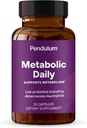 Pendulum Metabolic Daily - Multi- Strain Probiotic med Akermansia muciniphila til støtte af Metabolisme og Sustain Energiniveauer - for kvinder og mænd - 30 kapsler (1 pakke)