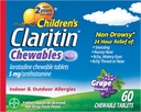 Børns Claritin Chewables 24 HR Børn Allergi Medicin, Grape, 60 Greve