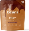 Beam Dream Sleep Powder, L-Theanine, Apigenin, Reishi and Magnesium, Third Party Tested Natural Sleep Aid & Sleep Supplement for Deep Sleep, Relaxation and Recovery, Natural Sleep Support, 30 Servings