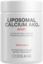 Kodeage Liposomal Calcium AKG Supplement - Calcium Alpha- Ketoglutarat - 2 - Måned Supply - Liposomal Levering - 1 Kapsel Per Servering - Non- GMO, Gluten- Free - 60 Kapsler