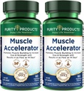 Renhed Produkter Muskelaccelerator 650 mg Patenteret & klinisk testet Muskelaccelerator Blend af Ayurvedic Herbal Ekstrakter fremmer Styrke, Endurance + Muskelvækst - 60 Veg Caps (2)