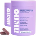 O Positiv MENO Vitamin til menopause - Hormon-Gratis menopause supplement til kvinder - Black Cohosh & Ashwagandha KSM- 66 - Hjælper Relieve Hot Flashes, Night Sweats, Mood Swings - 30 Serveringer (Pack of 2)