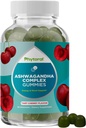 Calming Ashwagandha Gummies for Men and Women - 750mg Equivalent from 30:1 Root Extract with Zinc and Vitamin D - Tasty Adaptogen Stress Gummies for Adults for Energy & Mood Support (60 Servings)