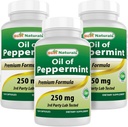 Bedste Naturals Peppermint Oil 250 mg 120 Kapsler (120 Tæl (pakning med 3))