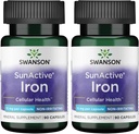 Swanson Sunactive Non-Irritating Iron 15 Milligrams 90 Capsules (2 Pack)