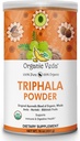 Organic Veda Triphala Powder med Amla, Haritaki, Bibhitaki Fruits - 100% Natural Ayurvedic Triphala Powder - Forbedrer immunforsvar, fordøjelse, Colon Cleanse, Hud Sundhed - Vegan, Non- GMO - 16oz