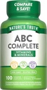Nature's Truth Adult ABC Complete Multivitamin for Men and Women | 100 Caplets | Non-GMO & Gluten Free