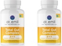 DR. Formand EMIL- NETRION Total Gut Health Complex - Prebiotic + Probiotic + Postbiotic Gut Health Kosttilskud til kvinder og mænd - Probiotika til fordøjelsessygdomme & Gut Health, 120 kapsler