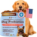 Natural Dog Company Gut Health & Canine Specific Probiotics Chews, 1 Daily Chew for All Dogs, Prebiotics & Digestive Enzymes for Digestion, Gas, Loose Stool, Immune System & Bowel Support