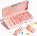 Betife AM PM Pill Organizer 2 gange om dagen, 7 dages pill box Ugentlig pill Organizer Rejser med Separat Container, Bærbar Daglig Medicin Planner Dispenser sag for Vitamin, Fiskeolier, Kosttilskud