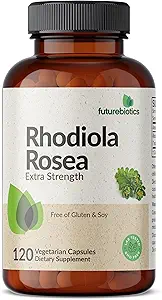 Fremtidsbiotika Rhodiola Rosea Powder Adaptogen Herb Vegetariske Kapsler, 120 Greve