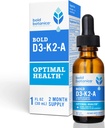 Fed Botanica D3- K2- A, Flydende Vitamin Complex, Vegan D3 fra Organic Algae med Vitamin K2 (MK7) og A til immunstøtte, Natural Orange Flavor, Tastes Delicious, 1 FL OZ. (30ml)