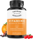 Thomas' all-natural Remedies Vitamin C with Organic Elderberry, Organic Citrus Bioflavonids - Whole Food Supplement - Non-GMO - Raw Vegan - 90 Capsules