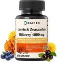 DAIKEN Lutein og Zeaxanthin Kosttilskud, AREDS 2 Inspireret formel med Astaxanthin, Maqui Berry, Bilberry, Flaxseed Oil & Vitamin E, 30 Softgels