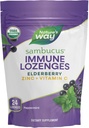 Nature’s Way Sambucus Zinc Lozenges with Elderberry and Vitamin C, Peppermint Flavored, 24 Lozenges