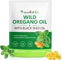 Olie af Oregano Softels, 120 Grev Oregano Oil Supplement kapsler, Oregano Oil Kapsler, 165mg Carvacrol, 2 i 1 6000mg Olie af Oregano med Black Seed Oil 200 mg
