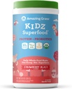 Amazing Grass Kidz Superfood: Vegansk Protein & Probiotika for børn med Beet Root Powder & 1 / 2 Cup af Leafy Green, Jordbær Blast, 15 Servering