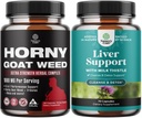 Bundle of Horny Geat Weed for mænd - Ekstra styrke Mand tillæg for Stamina & energi og lever rense Detox & Reparation - Silymarin Mælk tidsel med Mælkebøtte Root Cholin Beetroot Artichoke Extract