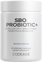 Kodning SBO Probiotika, 100 Millioner CFU per servering, Multi Strain Jord baserede Organismer Blend og Organic Fermented Botanisk Blend, Shelf- Stable, 90 Kapsler