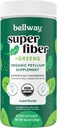 Bellway Super Fiber + Green Powder, Sugar- Free Psyllium Husk Fiber supplement pulver med Super Green (30 Servere)
