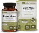 DailyNutra Lion 's Mane Mind Formel - Nootrop Supplement for Cognitive Brain Health Note 124; Organic Mushroom Extract med Bacopa, Gingko, og Gota Kola (90 kapsler)
