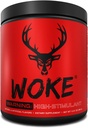 Bucked Up - Woke - HØJT STIM Pre Workout - Bedste smag - Focus Nootrop, Pump, Styrke og vækst, 30 Servere (Blood Raz)